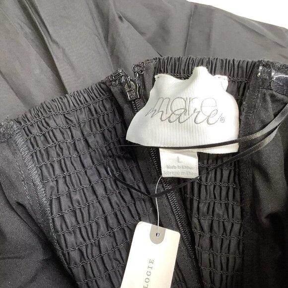 NEW Anthropologie x Mare Mare Women's Dress Strapless A-Line Midi Size L Black - Picture 6 of 7